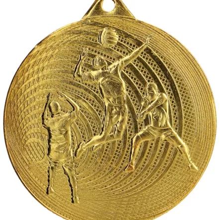 MMC3073/G Medal złoty- siatkówka- medal stalowy d-70mm, grub. 2,5 mm