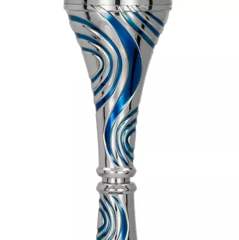 8365C Puchar srebro-niebieski h-33,5 cm, d-12 cm