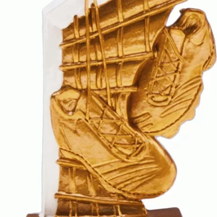 RE002B figurka odlewana złota PIŁKA NOŻNA h-11 cm