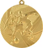 MMC15050/G Medal złoty- piłka nożna - medal stalowy R- 50 mm, T- 2 mm