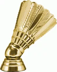 F237/G Figurka plastikowa złota BADMINTON h-9,5 cm
