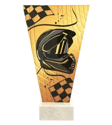 VL1-B/MOT Trofeum szklane na podstawie marmurowej - motoryzacja h-20,5 cm, grub. 1 cm