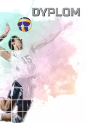 DYP153 Dyplom papierowy - siatkówka 30 x 21 cm (25 szt.)