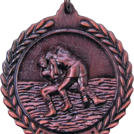 MD518/B Medal brąz - zapasy - z metalu nieszlachetnego