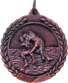 MD518/B Medal brąz - zapasy - z metalu nieszlachetnego