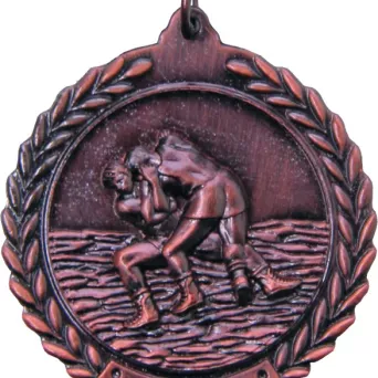 MD518/B Medal brąz - zapasy - z metalu nieszlachetnego