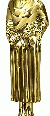 F86/G Figurka plastikowa złota SZKOLNICTWO h-13 cm