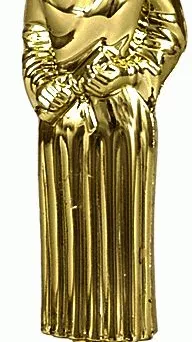 F86/G Figurka plastikowa złota SZKOLNICTWO h-13 cm