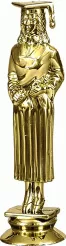 F86/G Figurka plastikowa złota SZKOLNICTWO h-13 cm