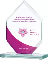 GS110-20 Trofeum szklane h-19 cm, grub. 1 cm