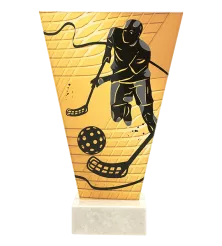 VL1-C/UNI Trofeum szklane na podstawie marmurowej - unihokej h-17,5 cm, grub. 1 cm