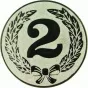 D2-A37 emblemat srebrny "2 MIEJSCE" d-50 mm