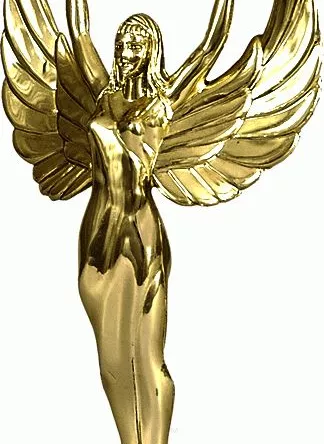 F20B/G Figurka plastikowa złota WIKTORIA h-9,5 cm