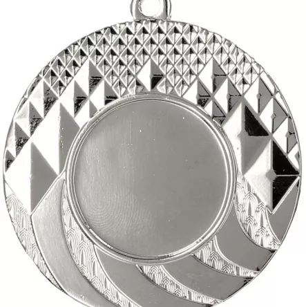 MMC0150/S Medal srebrny ogólny z miejscem na emblemat 25 mm R- 50 mm, T- 2 mm