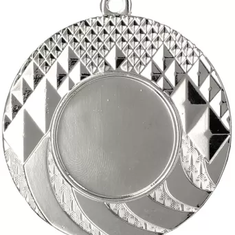MMC0150/S Medal srebrny ogólny z miejscem na emblemat 25 mm R- 50 mm, T- 2 mm