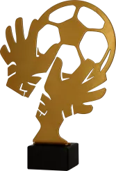 ML-SOC3 Statuetka metalowa PIŁKA NOŻNA h-21cm, grub. 2mm