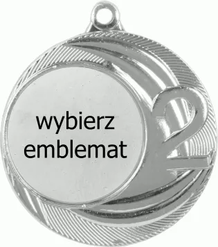 MMC2040/S medal srebrny d-40 mm z miejscem na emblemat d-25 mm