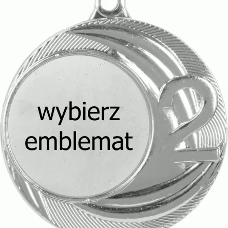 MMC2040/S medal srebrny d-40 mm z miejscem na emblemat d-25 mm