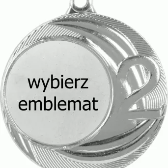 MMC2040/S medal srebrny d-40 mm z miejscem na emblemat d-25 mm