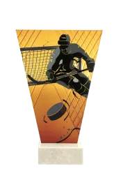 VL1-B/HOC2 Trofeum szklane na podstawie marmurowej - hokej h-20,5 cm, grub. 1 cm