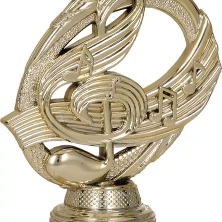 B313/G Figurka plastikowa złota MUZYKA h – 9 cm