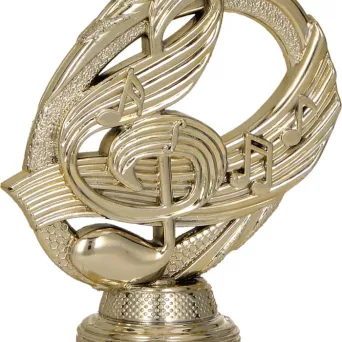 B313/G Figurka plastikowa złota MUZYKA h – 9 cm