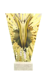 VL2-C/VIC Trofeum szklane na podstawie marmurowej - wiktoria h-17,5 cm, grub. 1 cm