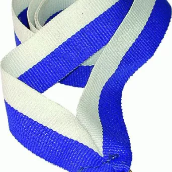 V2-W/BL wstążka biało-niebieska 22 mm