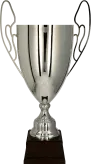 1064D-N Puchar metalowy srebrny h-51cm, d-18cm