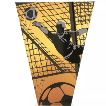 VL1-A/SOC4 Trofeum szklane na podstawie marmurowej - piłka nożna h-22,5 cm, grub. 1 cm