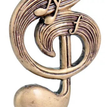 RTY3859/BR Figurka odlewana - muzyka H-22,5 cm