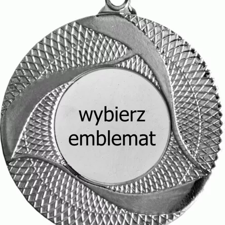MMC8050/S medal srebrny d-50 mm z miejscem na emblemat d-25 mm