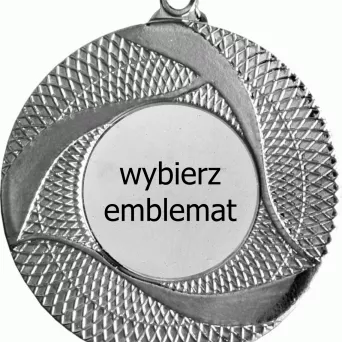 MMC8050/S medal srebrny d-50 mm z miejscem na emblemat d-25 mm