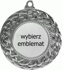 MMC3045/S medal srebrny d-45 mm z miejscem na emblemat d-25 mm