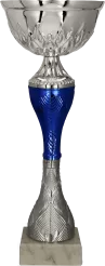 9267A Puchar metalowy srebrno-niebieski h-34,5cm, d-14cm