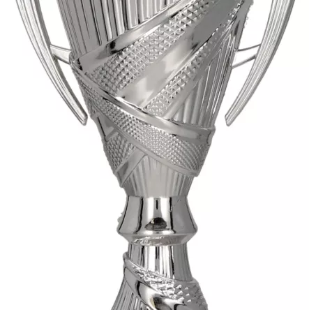 9082/S Puchar plastikowy srebrny H-13.5 cm, R- 50 mm