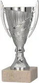 9082/S Puchar plastikowy srebrny H-13.5 cm, R- 50 mm