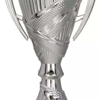 9082/S Puchar plastikowy srebrny H-13.5 cm, R- 50 mm