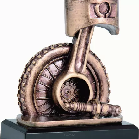 RTY3840/BR figurka odlewana brązowa  MOTORYZACJA h-20 cm
