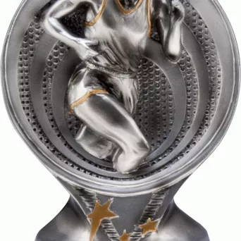 RS301 figurka odlewana złoto-srebrna  BIEGI h-15,5 cm