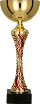 8364D Puchar złoto-czerwony h-32 cm, d-12 cm