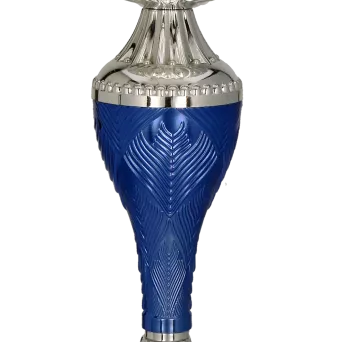 8367A Puchar metalowy srebrno-niebieski h-29,5cm, d-14cm