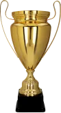 2080C Puchar metalowy złoty h-41cm, d-14cm