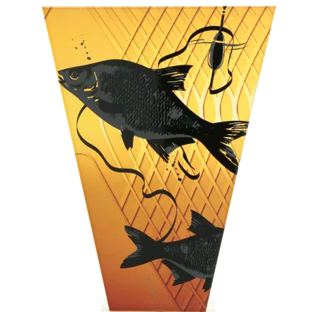 VL1-A/FIS1 Trofeum szklane na podstawie marmurowej - wędkarstwo h-22,5 cm, grub. 1 cm