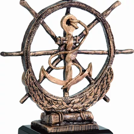 RTY1030/BR figurka odlewana brązowa  ŻEGLARSTWO h-23 cm