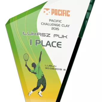 GS201-27 Trofeum szklane h-27,5 cm, grub. 1,2 cm