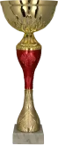 9270D Puchar metalowy złoto-czerwony h-27cm, d-10cm