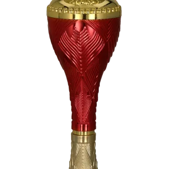 9270D Puchar metalowy złoto-czerwony h-27cm, d-10cm