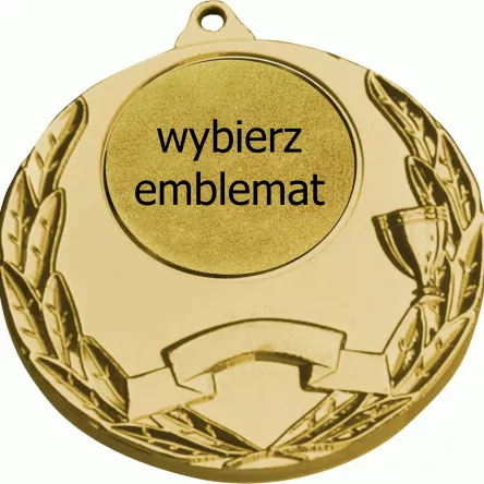 MMC5052/G medal złoty d-50 mm z miejscem na emblemat d-25 mm