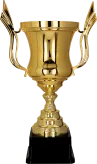 2079B Puchar metalowy złoty h-42cm, d-16cm